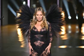 Kate Moss walks the runway during Victoria's Secret Fashion Show 
