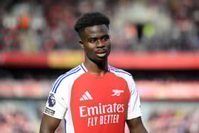 Arsenal winger Bukayo Saka continues to struggle with injury.