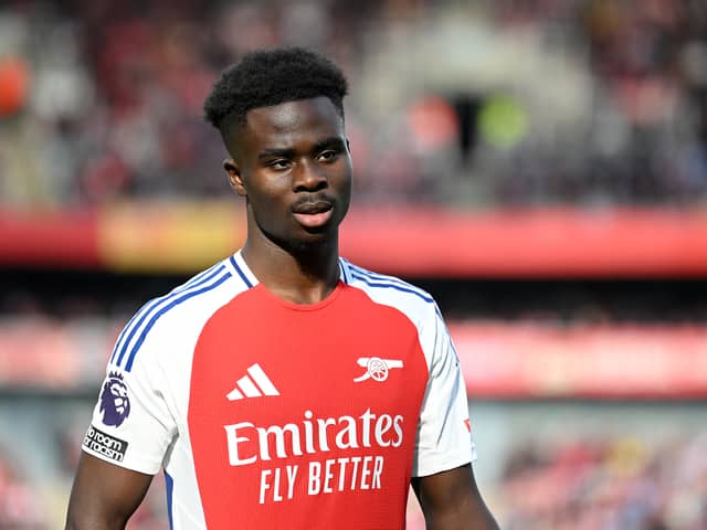 Arsenal winger Bukayo Saka continues to struggle with injury.