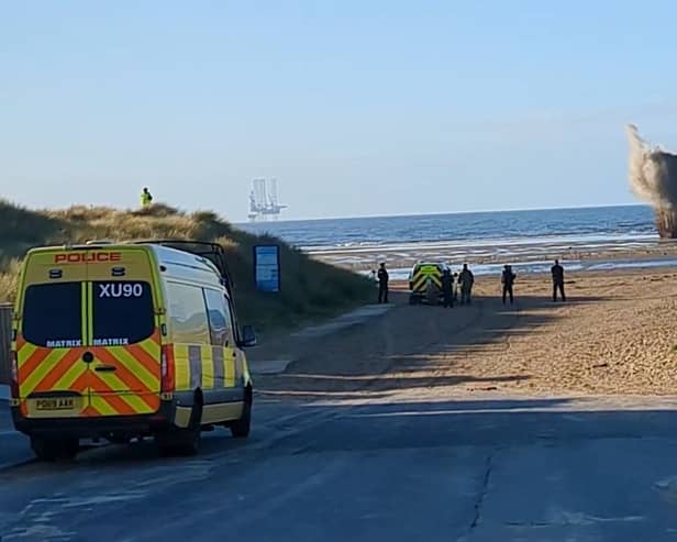 Police cordon off Ainsdale Beach as WW2 device blown up 