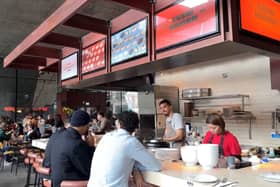 Sushi lovers will enjoy watching skilled chefs create their lunch! 