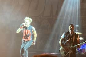 Sum 41 on stage at Co-op Live. 