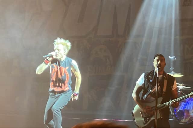 Deryck Whibley does his thing with Sum 41 at Co-op Live