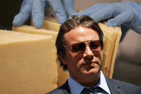 Jamie Oliver has urged fans to be on the lookout for 'lorry loads of posh cheese'