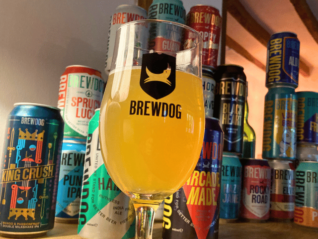 A selection of the beers in the BrewDog Craft Beer Advent Calendar 2024