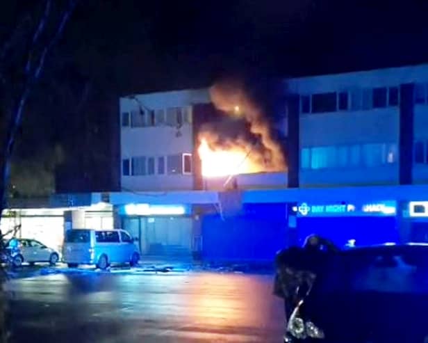 The fire at the flat on Chase Road in Burntwood