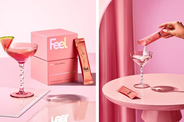 Feel Pro Collagen beauty supplement sachets come in a range of flavours