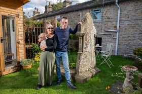 Bob Sutton and Nubia have a 200 year old grave in the back garden of their cottage in Roughlee, Lancashire. 