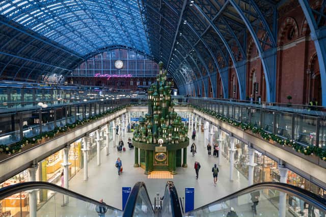 The St Pancras Christmas tree for 2024 has been revealed - and it has a magical theme!