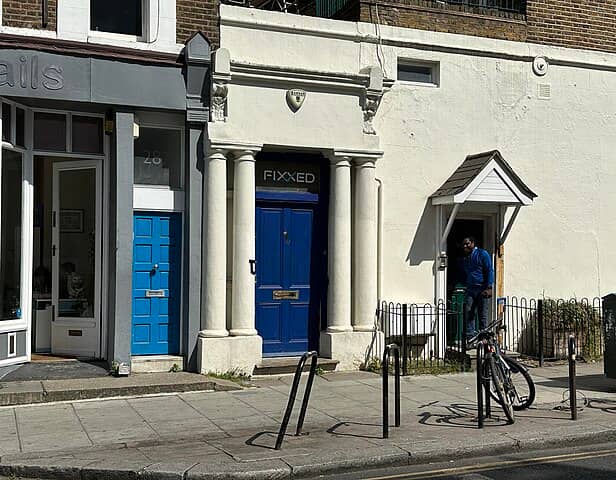 The house with the blue front door in Notting Hill 