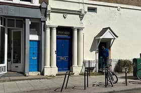 The house with the blue front door in Notting Hill 