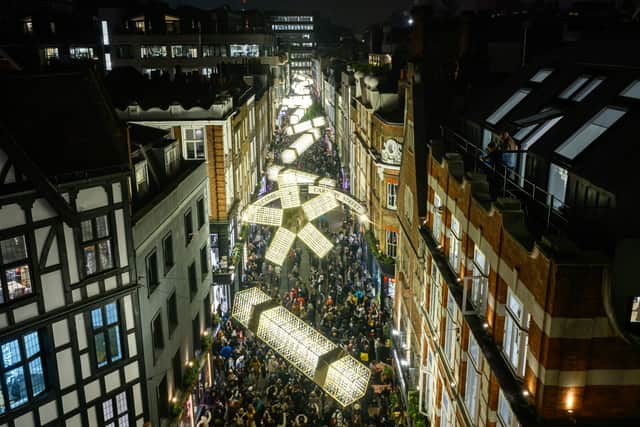 Carnaby Street launches Into The Light Christmas display for 2024