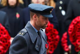 Prince of Wales attends the annual Service Of Remembrance at The Cenotaph on November 10, 2024
