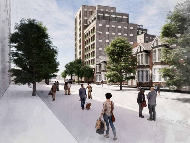 An artist's impression of what the aparthotel development would look like after the Euro Hotel and Spiritualist Church in Wembley