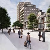 An artist's impression of what the aparthotel development would look like after the Euro Hotel and Spiritualist Church in Wembley