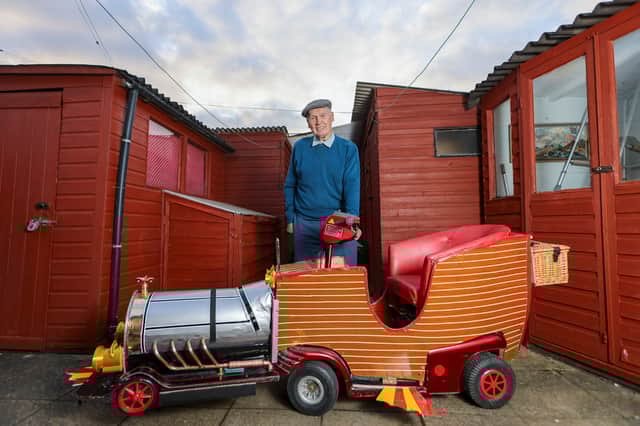 Great-grandfather Vin Wardman has turned his mobility scooter into a real-life Chitty Chitty Bang Bang.