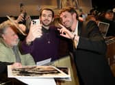 Paul Mescal takes photos with fans in the crowd at the premiere of Gladiator II in London
