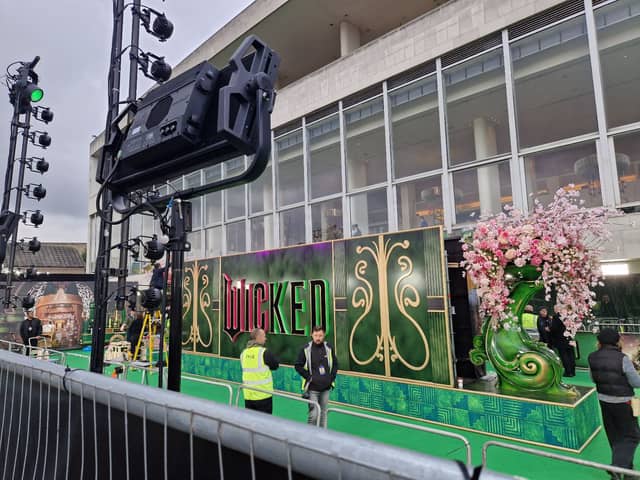First look at the Wicked premiere setup in Southbank, London