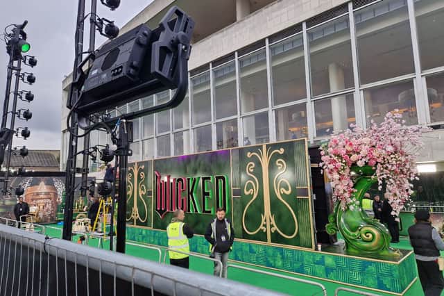 First look at the Wicked premiere setup in Southbank, London