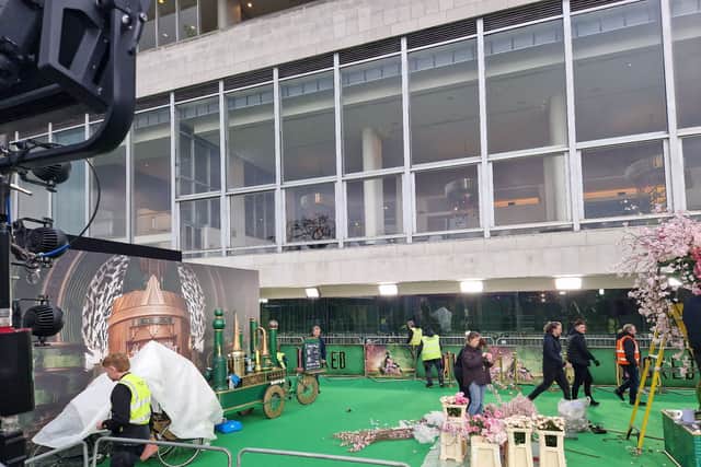 Set up continues in Southbank ahead of tonight's Wicked premiere