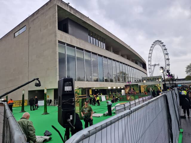 Setting up for the Wicked premiere at the Southbank Centre 