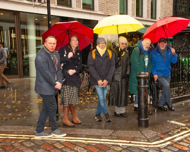 Members and supporters of the new London Loo Alliance gathered on Tuesday by a set of closed public toilets on Broadwick Street in Soho