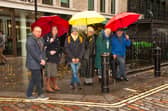 Members and supporters of the new London Loo Alliance gathered on Tuesday by a set of closed public toilets on Broadwick Street in Soho