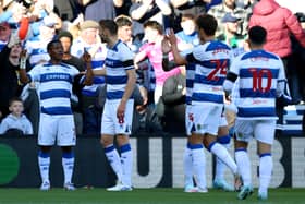 Kader Dembele celebrates scoring against Portsmouth. 