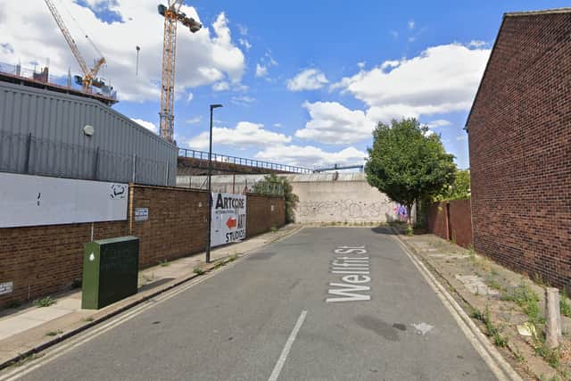 The current view from Wellfit Street, which will be unrecognisable when work is complete