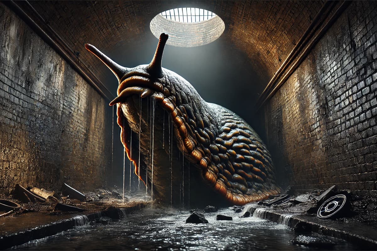 Attack Slug Spoof TikTok of grotesque giant slug found in London sewer goes viral