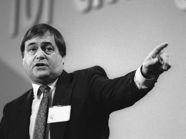 John Prescott speaks at the Labour Party Conference in Blackpool, October 1992.