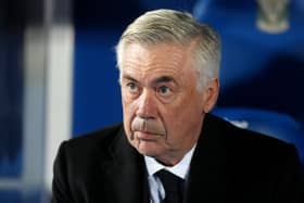 Carlo Ancelotti, Head Coach of Real Madrid, looks on prior to the LaLiga match between CD Leganes and Real Madrid CF at Estadio Municipal de Butarque on November 24, 2024 in Leganes, Spain. (Photo by Angel Martinez/Getty Images)