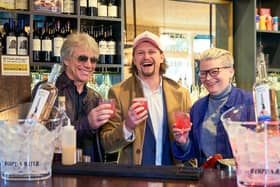 The rock star and his son enjoyed a rose cocktail 