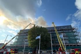 40 fire engines and 225 firefighters tackled the fire at the building and more than 80 people were evacuated