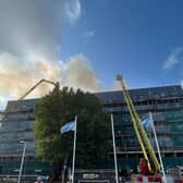 40 fire engines and 225 firefighters tackled the fire at the building and more than 80 people were evacuated