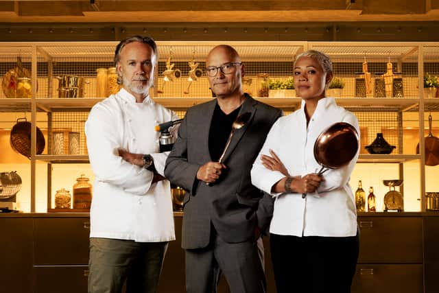 Marcus Wareing, Gregg Wallace and Monica Galetti present MasterChef: The Professionals.