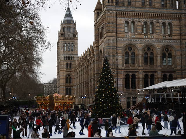 The Natural History Museum ice rink was a popular festive event