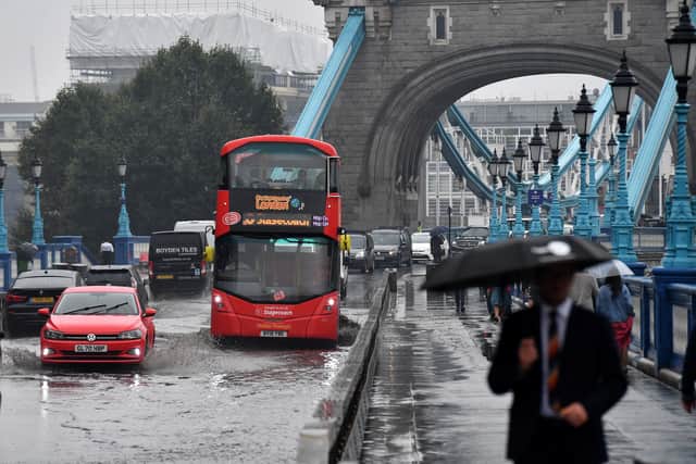 The Met Office has issued a yellow weather warning for London
