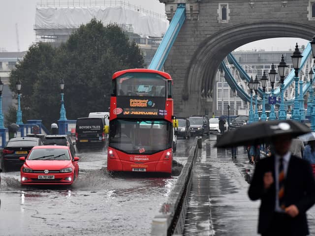 The Met Office has issued a yellow weather warning for London