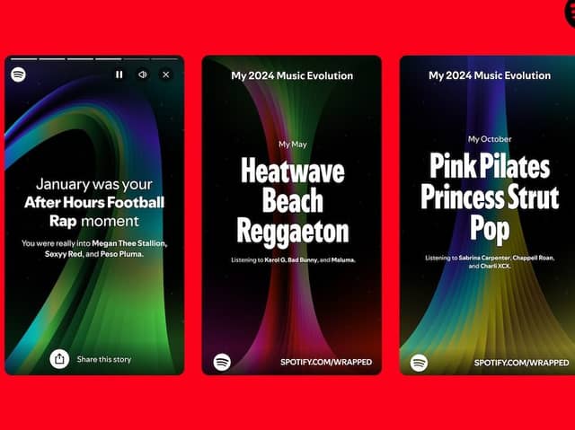 Spotify Wrapped 'music evolution' feature. Photo: Spotify