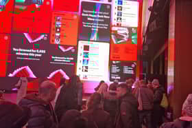 Londoners queue for the Spotify Wrapped pop-up 