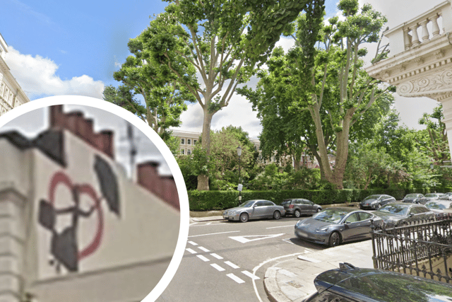 The Mary Poppins mural, inset, must be taken down from a house in Earl's Court Square