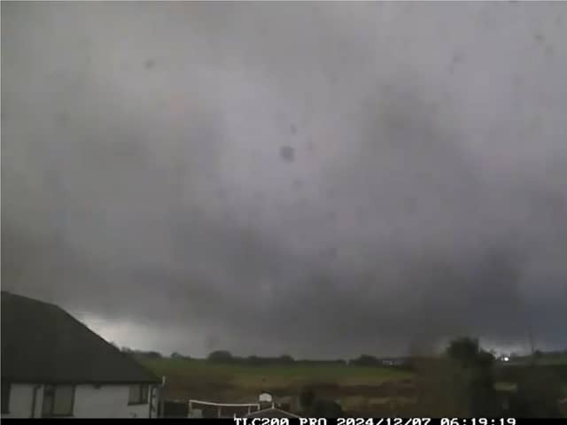Time-lapse footage shows change in wind direction as Storm Darragh hits the UK.