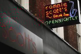 The front of Ronnie Scott's Jazz Club in Soho