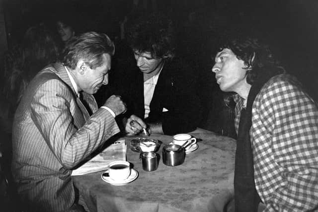 Charlie Watts, Keith Richards and Mick Jagger at Ronnie Scott's