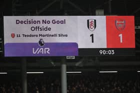 VAR intervened in the meeting between Fulham and Arsenal.