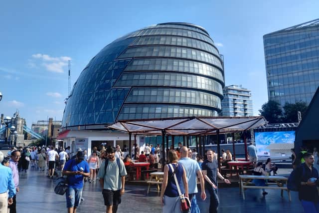 The old City Hall was designed by Lord Norman Foster, and is located close to Tower Bridge