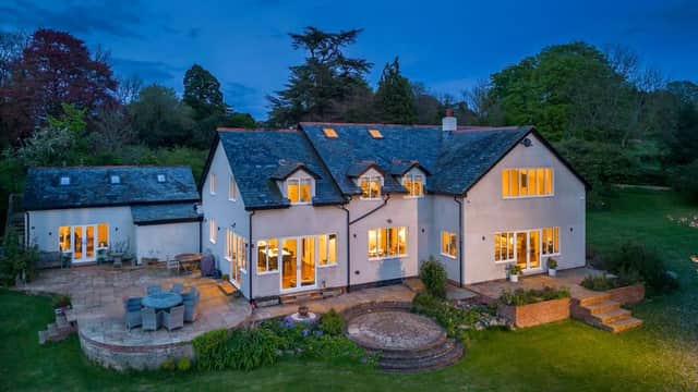 The Hampshire house sits in an acre of countryside