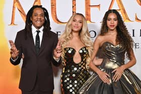 Blue Ivy poses on the red carpet with famous parents Jay-Z and Beyoncé 