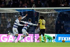 Sam Field celebrates scoring against Oxford United.